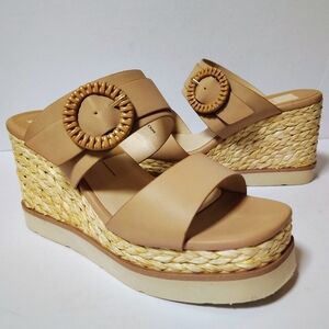 Dolce Vita Women's Lauryn Espadrille Wedge Slip-On Platform Slide Sandals Size 9